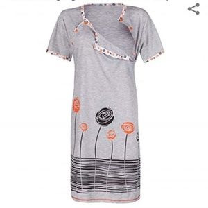 Happy Mama Nursing Breastfeeding Night Gown